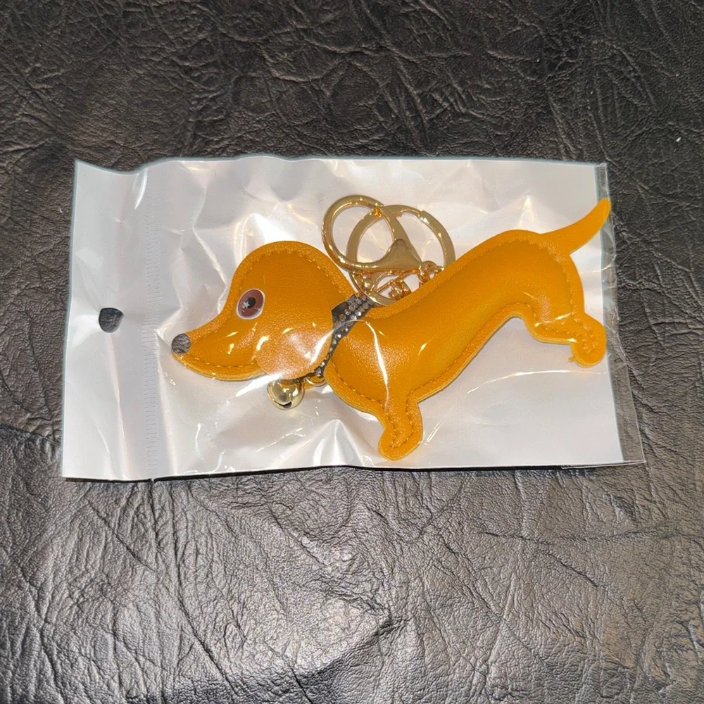 Dachshund Dog Keychain Bag Charm, NEW